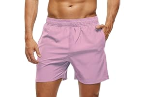 MEILONGER Hombre Paquete de 2 Pantalones Cortos para Correr de 5 Pulgadas, de Secado rápido, Pantalones Deportivos para Entrenamiento, Pantalones Cortos de Gimnasio