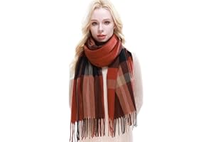 RIIQIICHY Bufanda Mujer Invierno Cuadros Pañuelos Fular Foulard Grande Pashmina Chal Fiesta Estola
