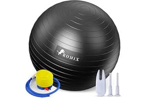 ROMIX Exercise Ball 65cm 55cm 75cm, Anti burst Pregnancy Ball with Hand Pump, Extra Thick Birthing Balls, Slip Resistant Fitness Swiss Yoga Gym Ball for Yoga, Labour, Pilates, Fitness, Stability