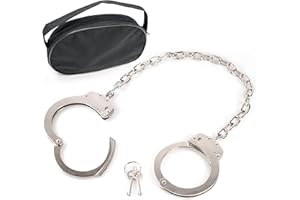 ‎PRODEF PRODEF ® Fußschelle aus hochwertigem Stahl, Double-Lock Sicherung, verschweißte 41 cm Kette, inkl. Transporttasche