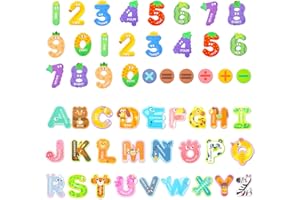 JETOP 52PCS Magnetic Letters, Fridge Magnets for Kids, Magnetic Letters and Numbers Children Magnets for Fridge Alphabet Magnetic Animals for Toddlers 3-5 Baby Preschool Educational Spelling Learning Games