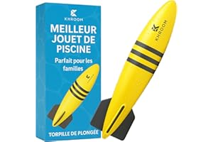 Khroom Torpedo Jouet de Piscine | Indispensable en Vacances | Fusée Glisse 10 mètres sous l'eau | Jeu de Passeport sous-Marin Torpille sous-Marine Jouet de plongée/Patins (Bee-Pedo)
