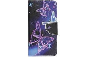 Draamvol for Motorola Moto E15 Case, Motorola Moto G05 Case, Shockproof 3D PU Leather Wallet Card Slots Scratch Resistant Magnetic Closure Viewing Stand Function, Phantom Butterfly