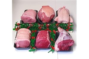 SHUKERS BUTCHERS JACKSON STREET Shukers Butchers Extra Value Ultimate Bargain Family Christmas Meat Hamper Roast Joint Pack Beef, Pork, Lamb, Turkey, Gammon, Chicken, Fresh Modern Family Buy Meat Pack.