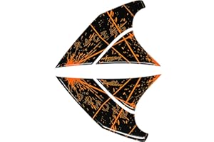 ‎FINEST FOLIA Knee Pad Gel Neon Side Motorcycle 3D Universal Tank Sticker Tank Protector Paint Protection Sticker Pad MR005 (Neon Orange)