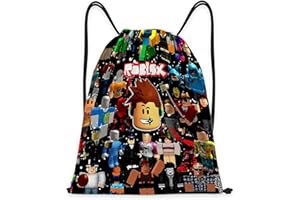 BirthZan Roblx Sac à Dos Avec Cordon de Serrage, Roblx Sac de Sport Enfant, Roblx Sac de Gym Enfant Convient Aux Garçons et Aux Filles