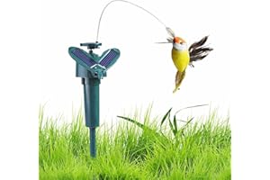 YUPEUOOE Colibri Solaire, Flottement De Colibri Solaire, Colibri Flottant À Énergie Solaire, Colibri Dansant Volant Flottant, Réaliste Solaire ou Alimenté par Batterie Volant Wobble Volant Oiseau pour Jardin e