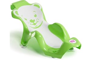 OKBABY Buddy - Hamaca de baño ergonómica con asiento de goma antideslizante para el baño del bebé - para bebés de 0 a 8 meses (8 kg) - Verde