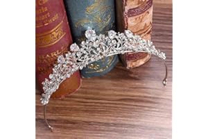 Jovono - Couronne et diadème de mariage - En argent - En strass - Pour femmes