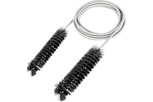 QIANFENSHI 1 Pièce Brosse De Nettoyage Pour Àquarium,Brosse Flexible,Flexible à Double Extrémité en Acier Inoxydable Brosse,Brosse Tuyau,Tuyau Brosses De Nettoyage,Pour Aquarium ou Cuisine,102cm