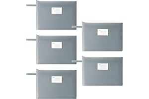 MONGTSAMZ Portadocumentos A5,Carpetas Archivadoras pu con Cremallera,Bolsas Zip en Efectivo,Pasaportes Porta Documentos Adecuada para Viajes de Negocios,Material de Oficina y Escolar