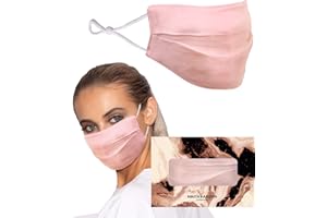 KARIZMA Beverly Hills Silk Face Mask. Pink Fashionable Designer Mask for Women. Washable Fabric Reusable Facemask. 19 Momme Mulberry Silk Mask - Luxury Fashion Masks