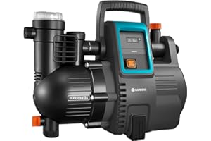 GARDENA domestic water boiler 4000 / 5E: Energy-saving domestic water and irrigation pump with innovative technology, easy operation, flow rate 4000 l / h, quiet operation (1758-20), Grey/Black