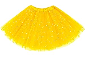 KEREDA Girls Tutu Skirts Sparkle Sequin Dresses 3 Layers Dance Toddler Baby Tulle Star Costume for Girls 2-8 Years