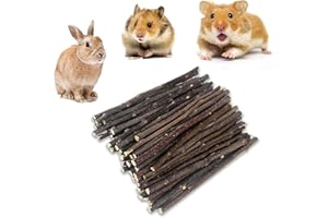 HZSZJMN Natural Apple Sticks, Bunny Chew Toys Hamster Chew Sticks Teeth Grinding Toys, Pet Chew Snacks, Rabbit Hamster Guinea Rat Gerbil Small Animals Toys (300g)