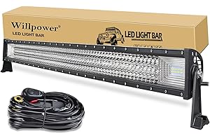 Willpower Barra led 4x4 con mazo de Cables, 52 Pulgadas 675W Barra de luz LED para Off Road camión Coche ATV SUV