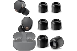 sciuU Końcówki douszne izolujące hałas [3 pary] kompatybilne ze słuchawkami dousznymi Sony WF-1000XM5, wbudowane końcówki douszne z filtrem przeciwpyłowym, redukcja szumów i wzmocnienie dźwięku - S+M+