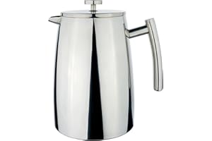 Café Stal HFD-16 Belmont 16 Cup Double Walled Cafetiere Coffee Maker, Mirror Finish, 2 Litre