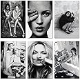 CDOKTPHJ Kate Moss Poster (Set of 6) Retro Posters Model Poster Canvas Posters for Bedroom Wall Art Decor Posters & Prints 08x12inch(20x30cm) Style-4