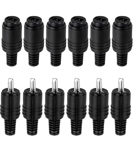 Lot De 2 Connecteurs Audio DIN à 2 Broches Pour Câble De Haut