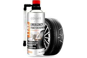 Conavi Emergency Tyre Repair Foam – Instant Puncture Sealant Spray for Car, Bike, Motorbike & Scooter | Quick Fix for Flat Tyres | No Tools Needed | 450ml