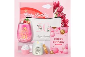 AYGE 50th Birthday Gifts for Women, Birthday Pamper Gifts for Her, Personalised 50th Gift Set, Gift Box, Sister, Best Friends