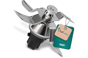 ‎CHEF-MIX Chef-Mix TM31 Messer aus Edelstahl inkl Dichtring Ersatz für Vоrwerk Thermоmix Messer TM31 - Küchenmaschine Thermоmix TM31 Ersatzteile - Thermоmix Zubehör TM31 Ersatzmesser - Zubehör Thermоmix Vоrwerk