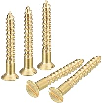 Viti A Testa Rotonda Ottone Massiccio 6-32 X 2 Pollici – 25 Pezzi Con Azionamento A Slitta