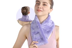 SuzziPad Microwavable Heating Pad for Neck Pain, Hands-Free Neck Warmer for Stress Pain Relief, Moist Heated Neck Wrap Bean Bag Hot Pack, Cold and Warm Compress