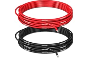 8 AWG / 10mm² Gauge Silicone Wire 20 Feet (3 Metres / 10ft Black) & (3 Metres / 10ft Red) Soft & Flexible Cable by UMTMedia® - Can Be Used For Arduino Projects, Electrical, Automotive, Cars, Drones