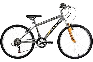 Basis Bolt Boys Hardtail Mountain Bike, 24" Wheel, 18 Speed - Grey/Orange