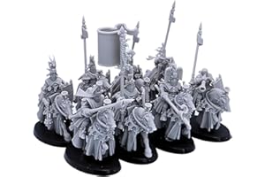 FORGED TERRAIN Medieval Royal Knights Cavalleria Spearmen, Highlands Miniature Giochi di ruolo storici Giochi di ruolo da tavolo Giochi di ruolo Fantasy Figure Wargames Figurine TTRPG NPC Wargaming