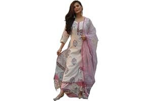 KARTUTVA Kurti Set für Damen mit Dupatta Indian Party Wear Kurta Tops mit Hose Hose Set