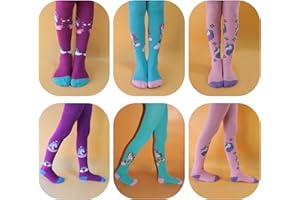 LiKing 3er Pack Mädchen Strumpfhose Kinder Strumpfhosen für Mädchen Strickstrumpfhose Einhornmuster L2730K