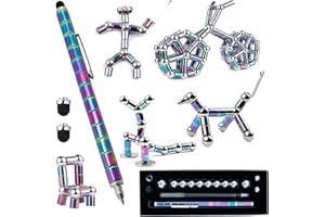 APPRISE DEALS Multicolored magnetic fidget pen for Children's and girl's, decompression magnetic pen with magnetic balls and blue ink, adult fidget toy, and magnetic toy pen for school & office writing