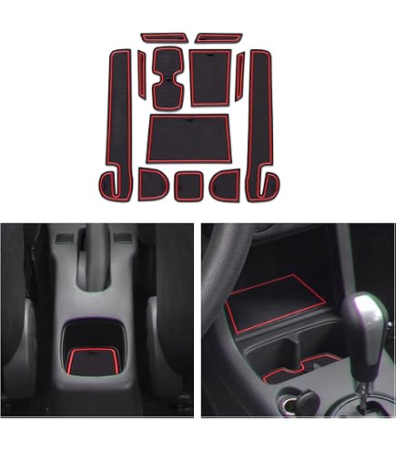 Tappetini auto in moquette su misura 4 Loghi e bordo rosso con 4 fix