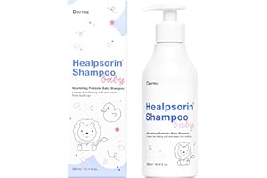 DERMZ Healpsorin Baby & Kids Shampoo: Nourishing Plant-Based Formula Prevents Dryness, Calms Irritation. Gently Cleanses Scalp and Conditions Fine Hair