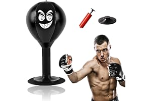 ALLESHELFER Punchingball Tisch, Freistehender Desktop-Boxsack Mit Saugnapf, Rage Bag Desktop Punching Bag Mini Boxsack für Aktivität zu Hause und im Büro zum Stressabbau
