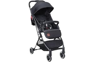 Kidmeister Reisebuggy Reise- Sport C-3D Sportwagen mit Liegefunktion Kinderwagen Jooger (Schwarz)
