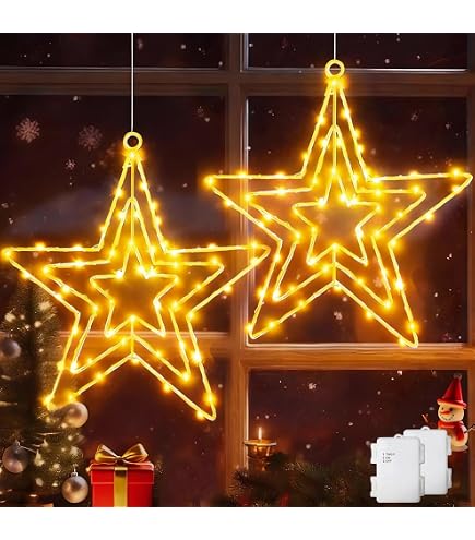 Nipach Rentier Fensterbild Mit 20 LED – Warmweiße Weihnachtsdekoration Mit Timer, Batteriebetrieben