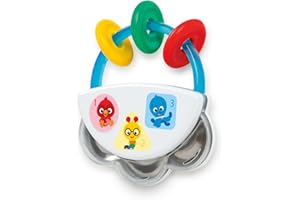 Baby Einstein Juguete sonajero Musical Tiny Tambourine, sin Bisfenol A, para Llevar a Donde Quieras, a Partir de 3 Meses