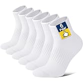 Niofind Pack of 6 pairs of men's and women's breathable cotton sports socks for running, fitness and everyday use | 80% algod