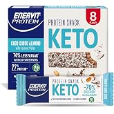Enervit Protein Snack Keto Coco Choco Almond, Protein Bar, 8 x 35g | Low Carb Protein Bars with Almonds, Vegan and Gluten Fre