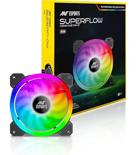 Ventilateur de boitier Gamdias Aeolus M2 RGB 12cm (Noir) pour