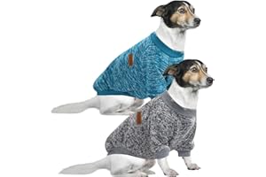 HuaLiSiJi 4XL Jersey Perro Grande Sudadera para Perro Grande Ropa para Perros Grandes,Cálido y Ligero, Textura Suave, Fácil de Poner y Quitar y Color Brillante (4XL, Azul+Gris)