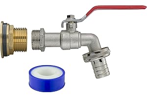 COST WISE water butt/rain barrel outlet 3/4" hole (26mm) adaptor/connector and range of 1/2" bsp taps,FREE THREAD SEAL TAPE!…