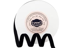 VATIN 10mm Wide Crushed Velvet Ribbons by Yards Spool, Black,Perfect use for Choker.