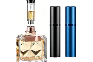 2-pack Parfymförstörare Påfyllningsbar 5ml, Reseflaska Set Svart Blå, Mini Sprayflaska Tom Liten Atomizer i Fickstorlek, Läck