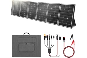 WODHMIEY 100W/200W/400W Foldable Flexible Solar Panel with Controller, High-Efficiency Solar Charger with 24.3% Conversion Rate, Lightweight & Compact, Weather-Resistant, for RVs, Camping, Outdoor Use