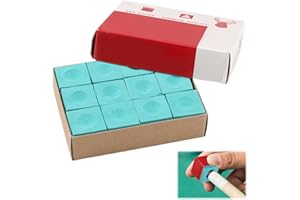teasteam Snooker Cues Chalk 12Pcs Pool Cue Billiard Chalk No‑slip Dry Powder Pool Chalk Enhances Grip for Snooker Cue Tip Snooker Accessories for Tournaments Professional Billiard Players
